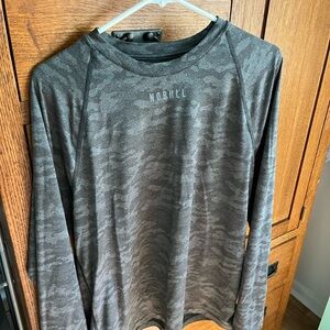 NOBULL Gray Camo Athletic Shirt